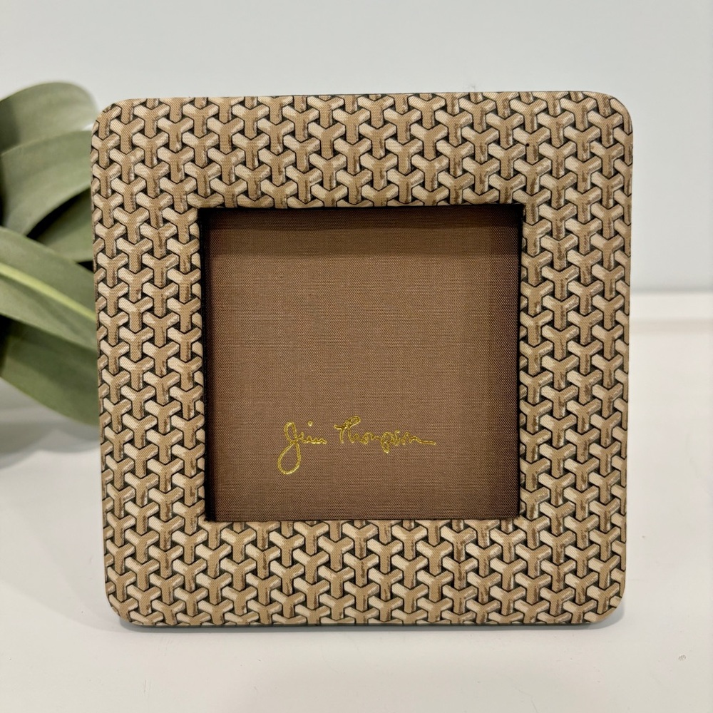 Beautiful Silk Designer Jim Thompson Woven Patterned Picture Frame